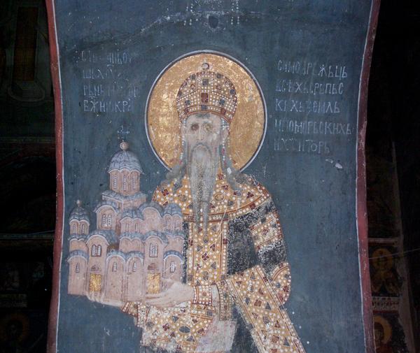 Ктиторска представа краља Милутина у Цркви Успења Манастира Грачанице. Фотографија је власништво Фондације „Благо“.