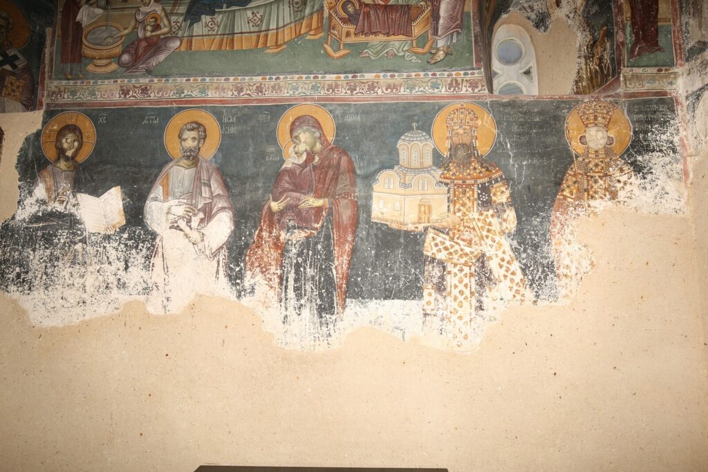 Ктиторска композиција у Краљевој цркви у Манастиру Студеници.