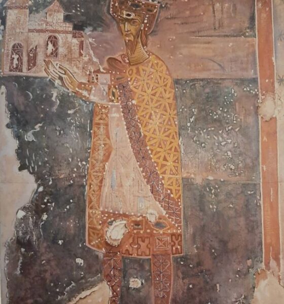 Портрет владара из Цркве Светог Михаила у Стону. Фотографија је власништво сајта Српска средњовековна историја.