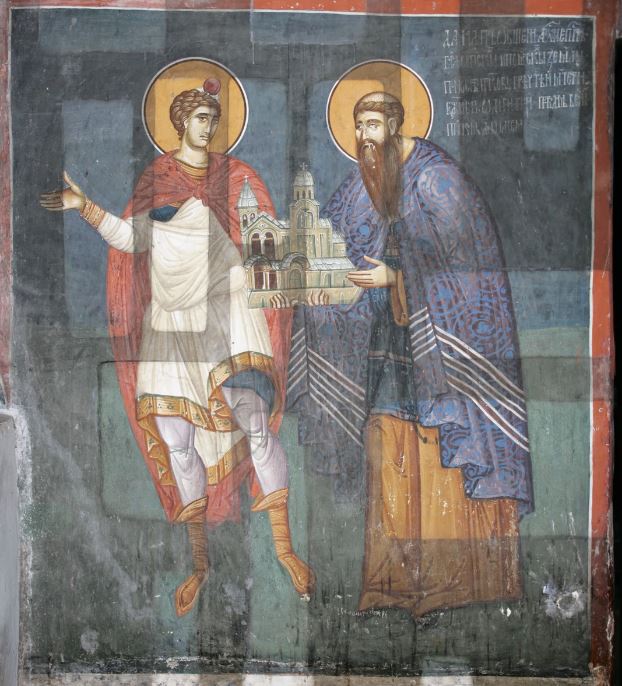 Фреска пророка Данила и архиепископа Данила II у његовој задужбини Цркви Богородице Одигитрије у Манастиру Пећка Патријаршија. Фотографија је власништво сајта Фонд Благо.
