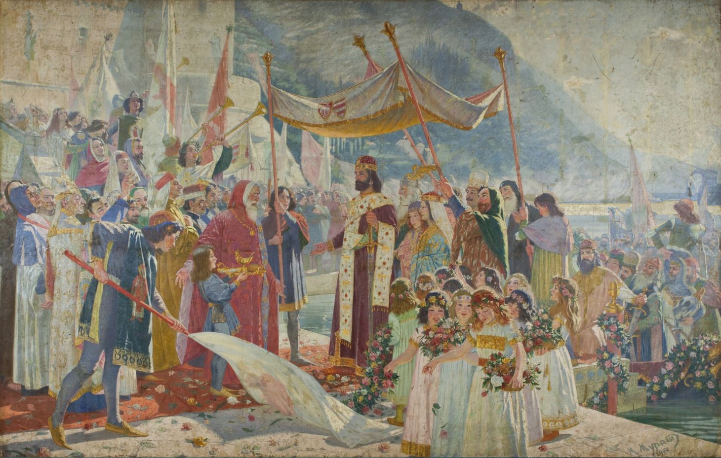 Слика Улазак цара Душана у Дубровник. Фотографија је преузета са Википедије.