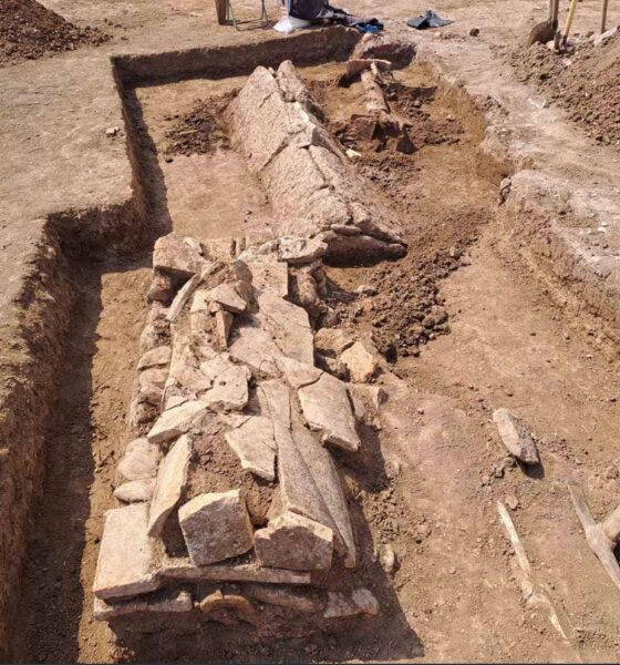 Гробови на ранохришћанској некрополи у насељу Јагодин мала у Нишу. Фотографија је власништво Завода за заштиту споменика културе Ниш.