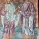 Фреска Светих врача Пантелејмона и Козме у јужној певници Цркве Свете Тројице у Манастиру Сопоћани. Фотографија је преузета са фејсбук странице Републичког завода за заштиту споменика културе.